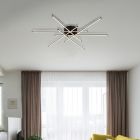 Svart design taklampa aluminium, Leigh, 40W, 3000K LED