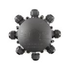 Vattentät rund 8-vägs kabelkoppling, med Wago-kontakt inuti, IP68