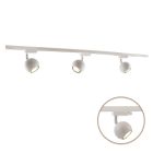 1M 1 fas skensystem vit + 3 Alco spotlights