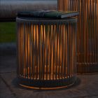 Taupe uppladdningsbar golvlampa modern, Pingi, 3W, 3000K LED, IP44, 3 stegs dimmer