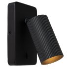 Svart väggspotlight modern, Clubs, med brytare