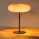 Orange bordslampa retro, Sentino, med brytare