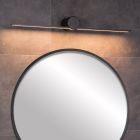 Svart vägglampa modern, Mizar, 6W, 2700K LED, IP44