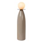 Keramik bordslampa grå, Figaro, med brytare