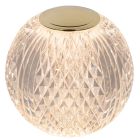 Transparent bordslampa modern, Cintra, 2W, 2700K LED, 3 stegs dimmer