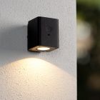Svart utomhus vägglampa solcell modern, Ramin, 1W, 2850K LED, IP54