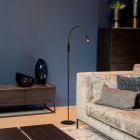 Svart läslampa golv modern, Zozy, 3W, 3000K LED, 3 stegs dimmer