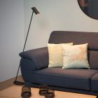 Antracit golvlampa modern, Hester, med brytare