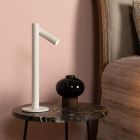 Vit uppladdningsbar bordslampa modern, Antrim, 2,2W, 2700K LED, IP54, med beröringsdimmer
