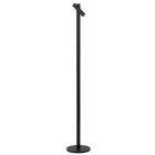 Svart uppladdningsbar golvlampa modern, Antrim, 2,2W, 2700K LED, IP54, med beröringsdimmer