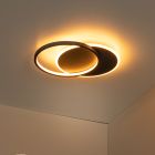 Svart plafond modern, Axelle, 24W, 2700K LED, 3 stegs dimmer