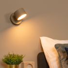 Taupe vägglampa modern, Gian, 9W, 2700K LED
