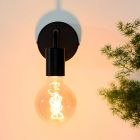 Svart vägglampa modern, Scott