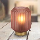 Guld bordslampa klassisk, Sueno, med brytare