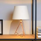 Koppar bordslampa modern, Gitta, med brytare