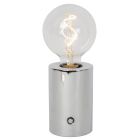 Krom uppladdningsbar bordslampa modern, Vivo, med beröringsdimmer