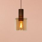 Bärnstensfärgad fönsterlampa vintage, Toledo