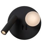 Svart sänglampa modern, Matiz, 3,5W, 3000K LED, med brytare