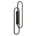 Svart vägglampa modern, Thelma, 33W, dim to warm LED