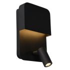 Svart vägglampa modern, Boxer, 5W, 3000K LED, med brytare