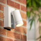 Vit utomhus vägglampa med rörelsesensor modern, Taylor, IP54