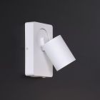 Vit väggspotlight modern, Nigel, med brytare