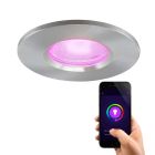 Modern smart infällda spotlight krom, Jule, IP65, 4,5W, RGBW