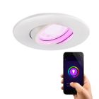 Modern smart infällda spotlight vit, Jill, IP65, 4,5W, RGBW