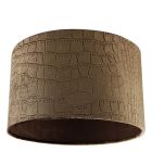 30 cm lampskärm sammet brun krokodiltyg, Emilius