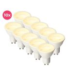 10-pack vit GU10 LED-spot Antonie, 3 Watt, 2700K
