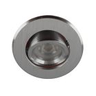 Silver modern mini infälld spotlight aluminium, Bori