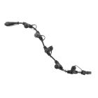 0,5m svart distributionskabel, med 5 utgångar