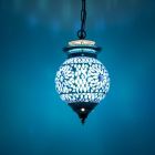 Blå orientalisk fönsterlampa mosaik, Nisrin