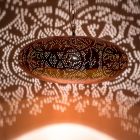 Koppar orientalisk fönsterlampa filigran, Zina