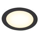 Svart downlight aluminium, Umbriel, 18W, 3000K LED, IP44