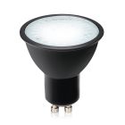 Dimbar GU10 LED lampa Antonie, svart, 7W, 4000K