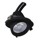 Svart downlight aluminium, Shanaya, 30W, white switch LED
