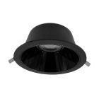 Svart downlight aluminium, Maud, 20W, white switch LED, IP22
