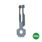 Spontfjäderklämma med upphängningsögla för upphängning av ljuslinor (100 st)