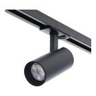 Svart 1 fas spotlight skena aluminium, Enno, 10W, white switch LED