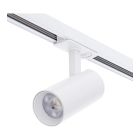 Vit 1 fas spotlight skena aluminium, Enno, 10W, white switch LED
