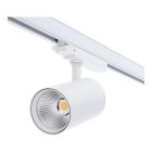 Vit trefas skensystem spotlight aluminium, Rozina, 10W/20W/30W, vit LED-strömbrytare
