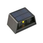 Svart utomhus vägglampa solcell plast, Shira, 3W, 2700K LED, IP65