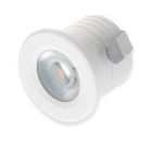 Vit mini infälld spotlight aluminium, Philomena, 2W, 2700K LED, IP44