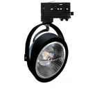 Svart 3-fas skena spotlight Tirsa, 12W, dim-till-varm, Pro