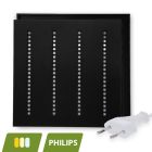 Svart Louvre LED-panel 60x60 - 30W - vit strömbrytare - UGR <16