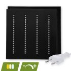 Svart Louvre LED-panel 60x60 - 30W - vit strömbrytare - dimbar - UGR <16