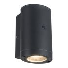 Antracit modern utomhus vägglampa med skymningssensor aluminium, Ivana, IP44