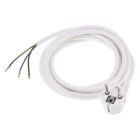 Q-Link jordanslutningskabel, 2500w 3 x 1,0 mm. 2,5 m vit
