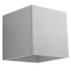 Aluminium up down vägglampa grå, Andro